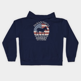 Put The Worn Out Old Donkey Out To Pasture Kids Hoodie